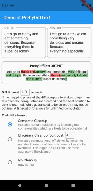 flutter插件: 推荐一款dart文本对比检测插件 pretty_diff_text